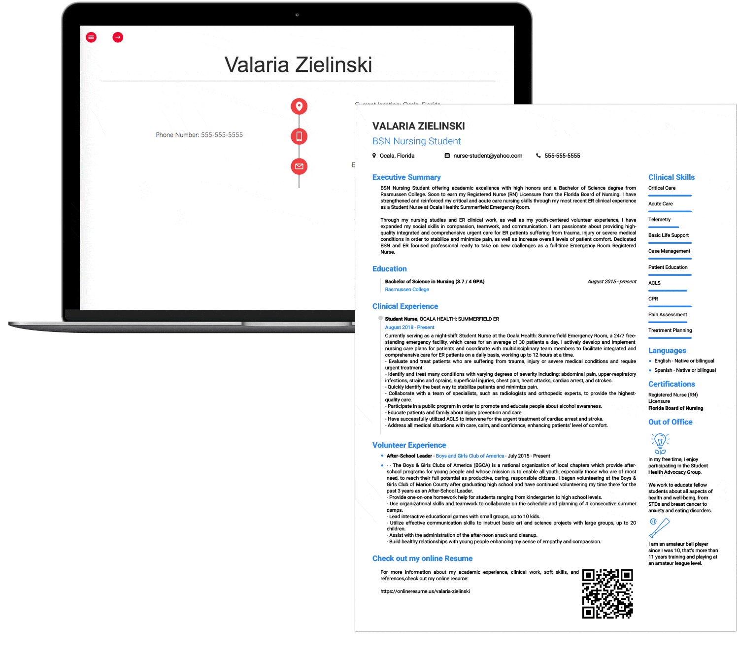 Student Nurse CV Example Ideal CV For Nursing Students