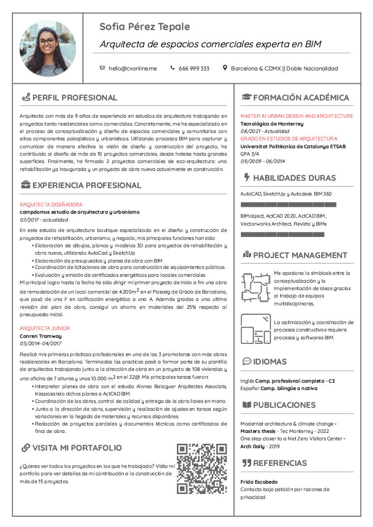 Currículum En Arquitectura - Ejemplos y Guía para diseñar el mejor CV