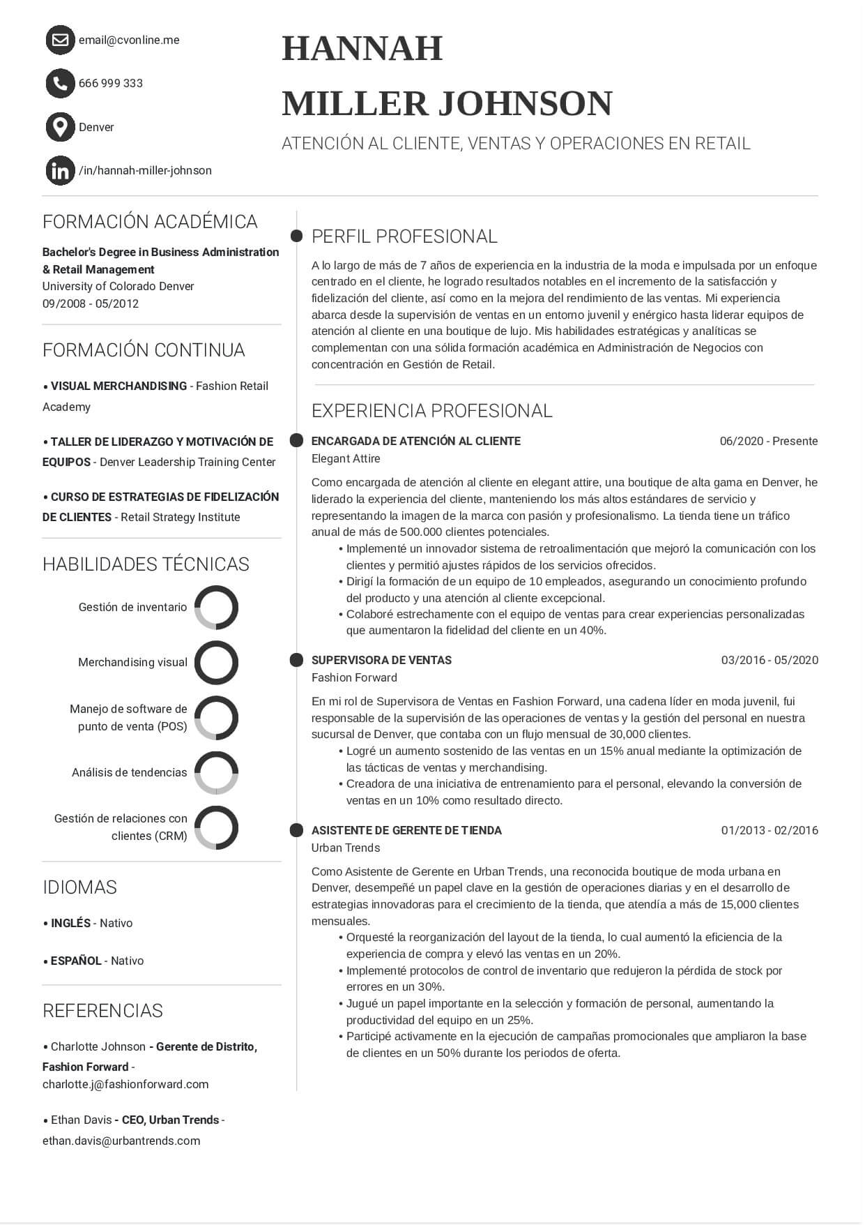 Curriculum Para Tiendas De Ropa Ejemplos Y Gu a Curriculum Para Tiendas De Ropa Ejemplos Y Gu a