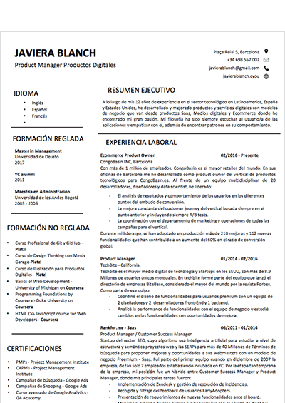 resume cv template word free download