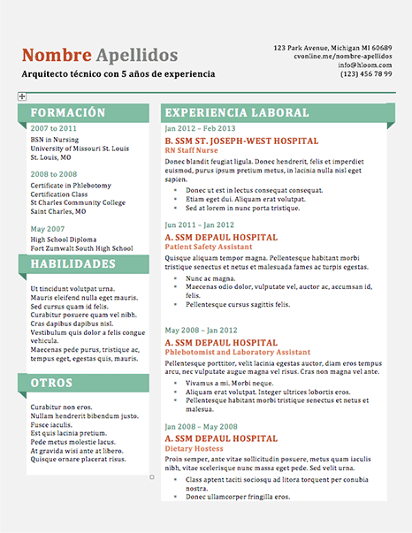 Curriculum Vitae Estados Unidos 2023 🇺🇸 Cvonlineme 4224